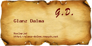 Glanz Dalma névjegykártya